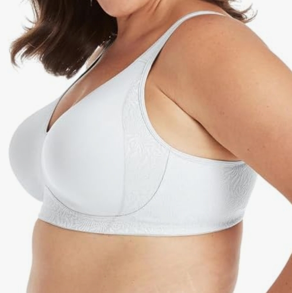 Playtex Wireless bras, breathable, support on sides&back,white & beige, 46DD. - Picture 7 of 16